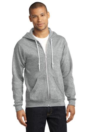 Anvil Full-Zip Hooded Sweatshirt Style 71600 Heather Grey