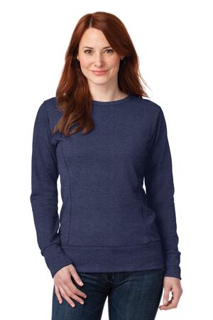 Anvil Ladies French Terry Crewneck Sweatshirt Style 72000L Heather Blue