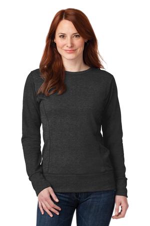 Anvil Ladies French Terry Crewneck Sweatshirt Style 72000L Heather Dark Grey