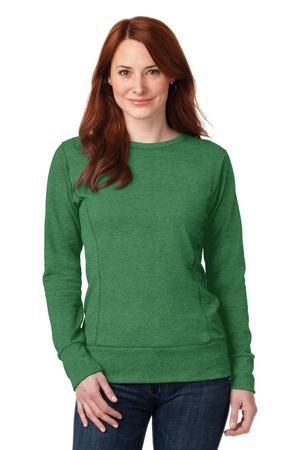 Anvil Ladies French Terry Crewneck Sweatshirt Style 72000L Heather Green