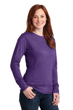 Anvil Ladies French Terry Crewneck Sweatshirt Style 72000L Heather Purple Angle