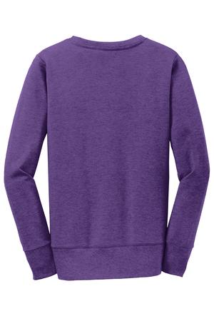 Anvil Ladies French Terry Crewneck Sweatshirt Style 72000L Heather Purple Back Flat