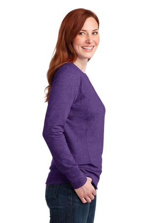 Anvil Ladies French Terry Crewneck Sweatshirt Style 72000L Heather Purple Side