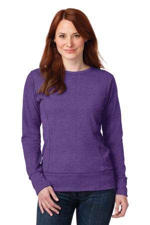 Anvil Ladies French Terry Crewneck Sweatshirt Style 72000L Heather Purple