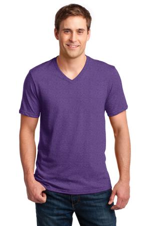 Anvil 100% Ring Spun Cotton V-Neck T-Shirt Style 982 Heather Purple