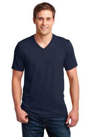 Anvil 100% Ring Spun Cotton V-Neck T-Shirt Style 982 Navy