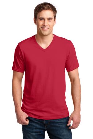 Anvil 100% Ring Spun Cotton V-Neck T-Shirt Style 982 Red