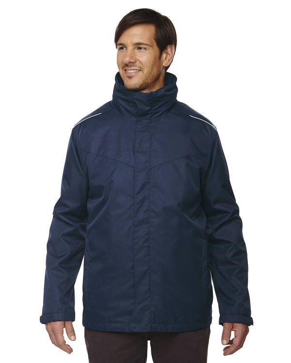 Ash City - Core 365 Men's Region 3-in-1 Jacket with Fleece Liner Classic Navy