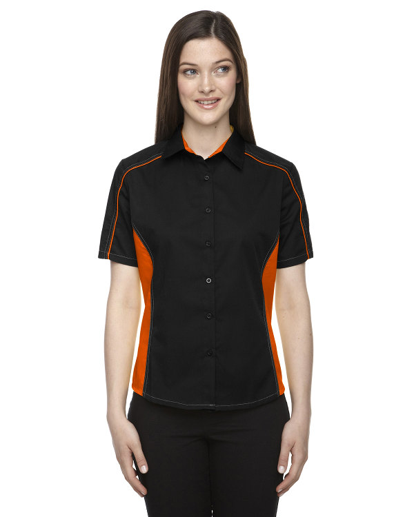 ash-city-north-end-ladies-fuse-colorblock-twill-shirt-black-orange