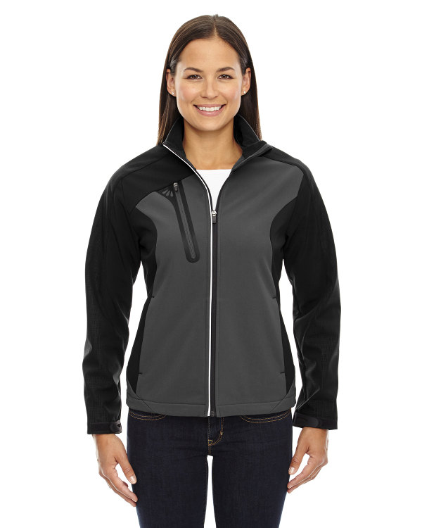 ash-city-north-end-ladies-terrain-colorblock-soft-shell-with-embossed-print-black-silk