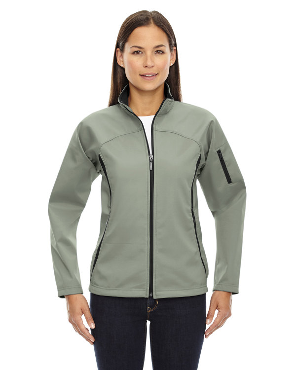North End Ladies 3-Layer Fleece Bonded Soft Shell Jacket 