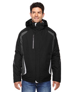 Ash City - North End Men's Height 3-in-1 Jacket with Insulated Liner Black Front