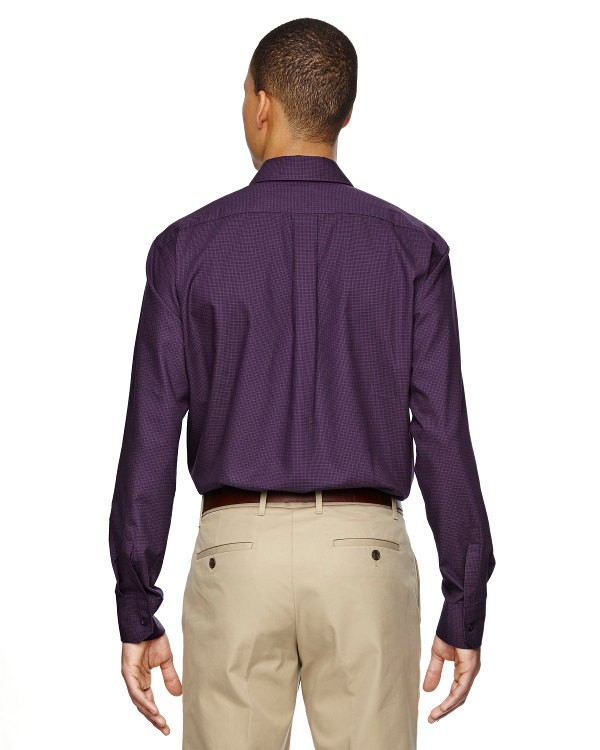 ash-city-north-end-mens-paramount-wrinkle-resistant-cotton-blend-twill-checkered-shirt-mulbry-purple-back