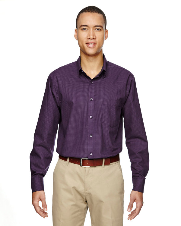 ash-city-north-end-mens-paramount-wrinkle-resistant-cotton-blend-twill-checkered-shirt-mulbry-purple