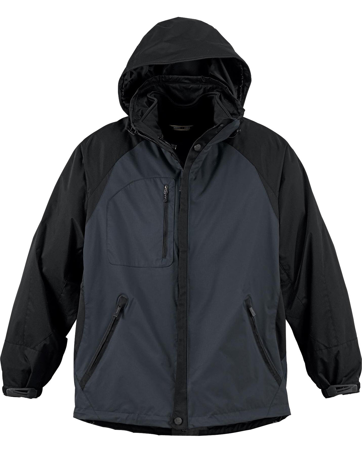 Ash City - North End Men's Performance 3-In-1 Seam-Sealed Mid-Length Jacket Black