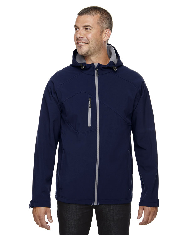 Ash City - North End Men's Prospect Two-Layer Fleece Bonded Soft Shell Hooded Jacket Classic Navy