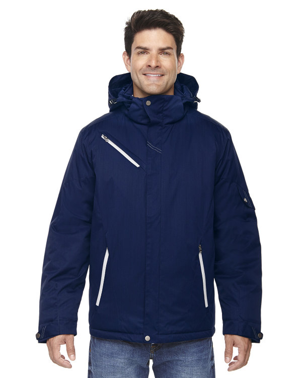 Ash City - North End Men's Rivet Textured Twill Insulated Jacket Night