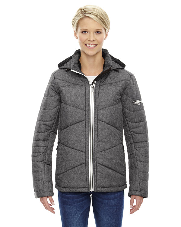 ash-city-north-end-sport-blue-ladies-avant-tech-mélange-insulated-jacket-with-heat-reflect-technology-carbon-heather