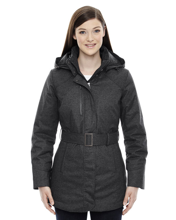 Ash City - North End Sport Blue Ladies' Enroute Textured Insulated Jacket with Heat Reflect Technology Carbon Heather