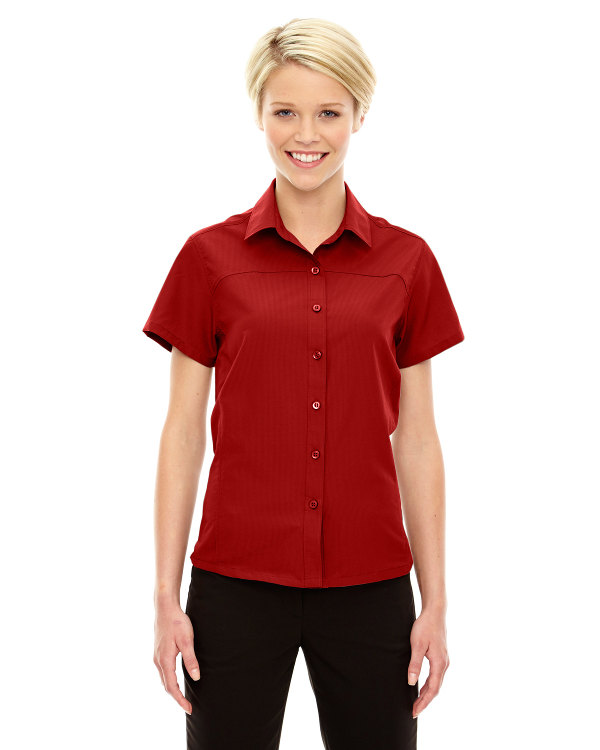 ash-city-north-end-sport-red-ladies-charge-recycled-polyester-performance-short-sleeve-shirt-classic-red