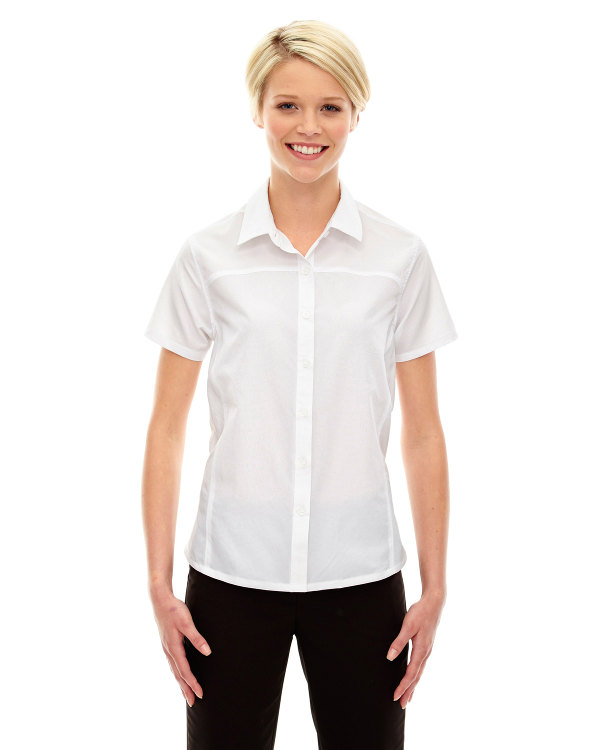 ash-city-north-end-sport-red-ladies-charge-recycled-polyester-performance-short-sleeve-shirt-white
