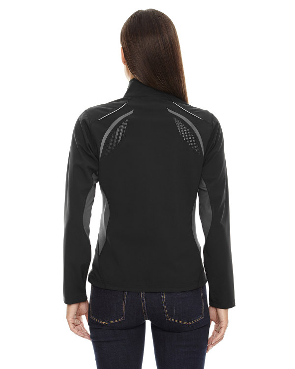 ash-city-north-end-sport-red-ladies-pursuit-three-layer-light-bonded-hybrid-soft-shell-jacket-with-laser-perforation-black-olympic-red-back