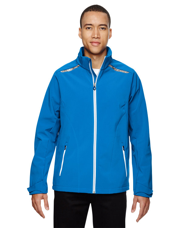Ash City - North End Sport Red Men's Excursion Soft Shell Jacket with Laser Stitch Accents Olympic Blue