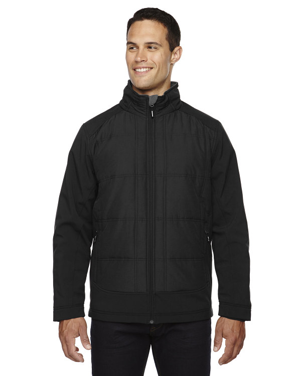 Ash City - North End Sport Red Men's Neo Insulated Hybrid Soft Shell Jacket Black