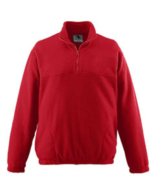 augusta-drop-ship-chill-fleece-half-zip-pullover-red