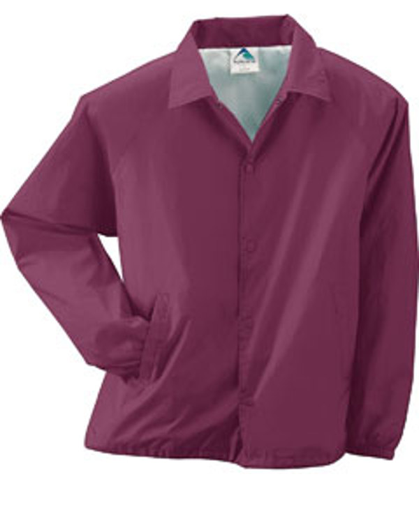 augusta-drop-ship-lined-nylon-coachs-jacket-maroon