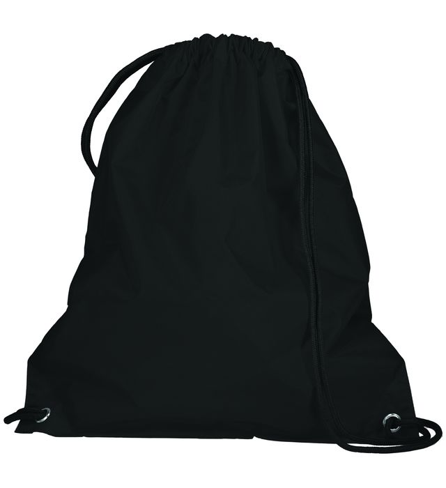 Augusta Sportswear 16.5 inch 100% Nylon Drawsting Backpack Cinch Bag 1905 Black