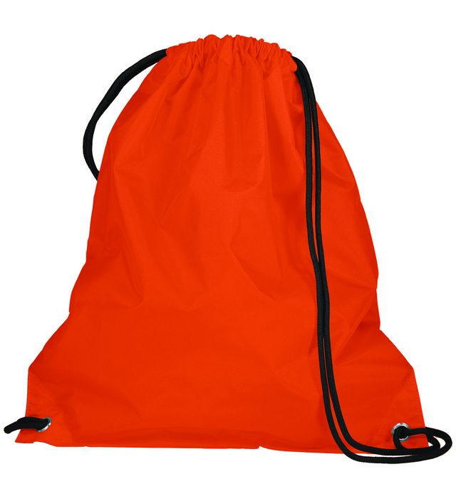 Augusta Sportswear 16.5 inch 100% Nylon Drawsting Backpack Cinch Bag 1905 Orange