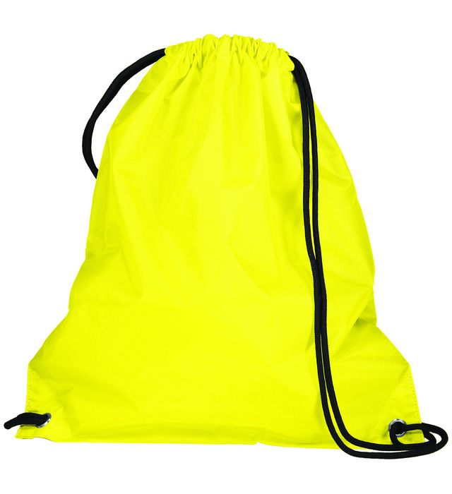 Augusta Sportswear 16.5 inch 100% Nylon Drawsting Backpack Cinch Bag 1905 Power Yellow