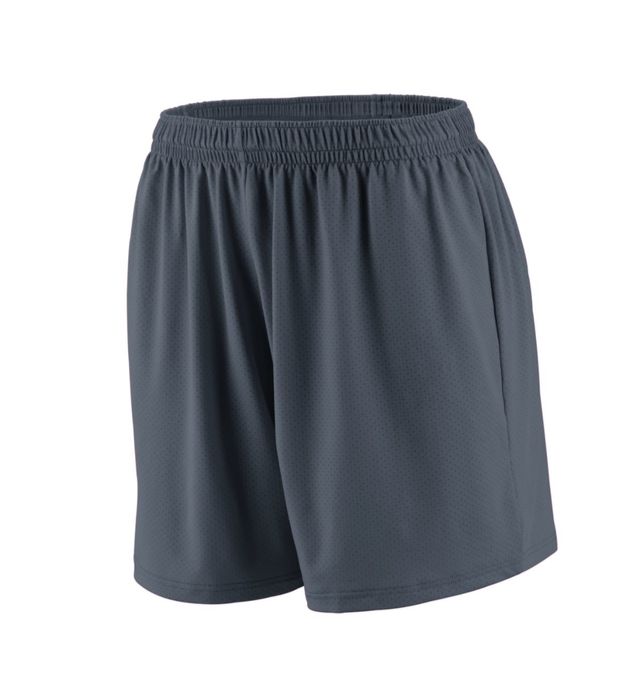 augusta-sportsweAugusta Sportswear 5-inch Inseam Pinhole Mesh Elastic Waistband Ladies Short 1292-graphite