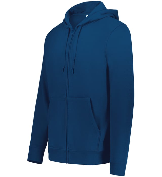 Augusta Sportswear 60/40 Fleece Full Zip Hoodie Polyester Blend 5418 Navy