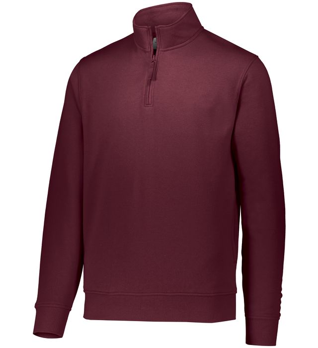 Augusta Sportswear 60/40 Fleece Quarter Zip Pullover Polyester Blend 5422 Maroon