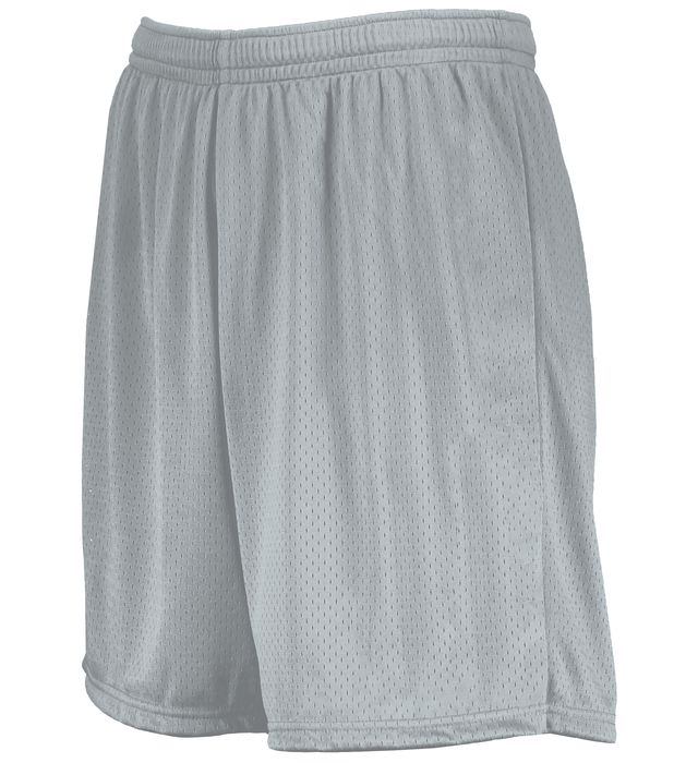 Augusta Sportswear 7-Inch Modified Mesh Unisex Athletic Shorts 1850 Silver