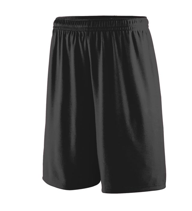 Augusta Sportswear 9-inch Inseam Elastic Waistband High Quality Training Shorts-Black