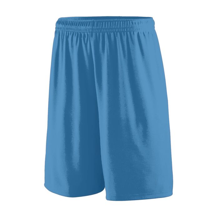 Augusta Sportswear 9-inch Inseam Elastic Waistband High Quality Training Shorts-Columbia-blue