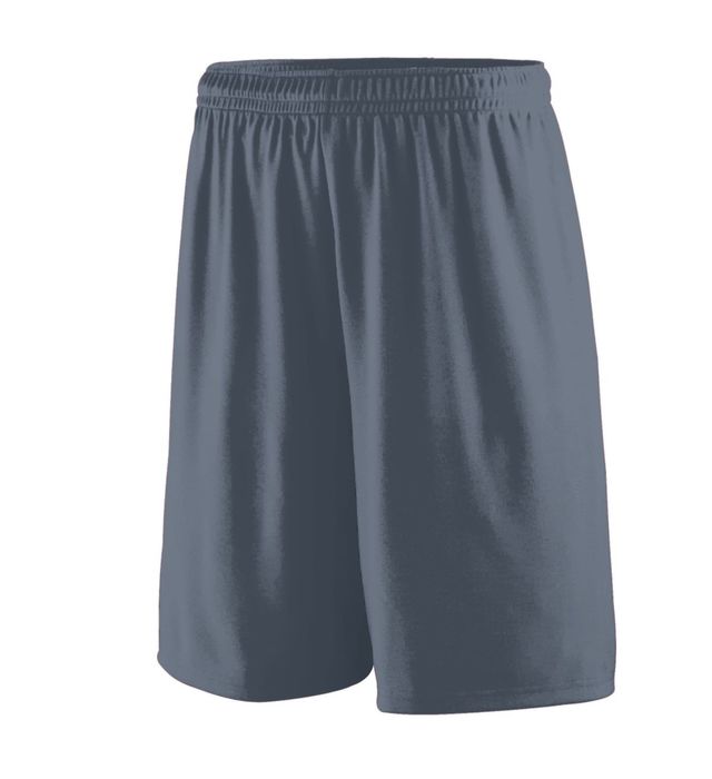 Augusta Sportswear 9-inch Inseam Elastic Waistband High Quality Training Shorts-Graphite