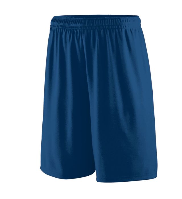 Augusta Sportswear 9-inch Inseam Elastic Waistband High Quality Training Shorts-Navy