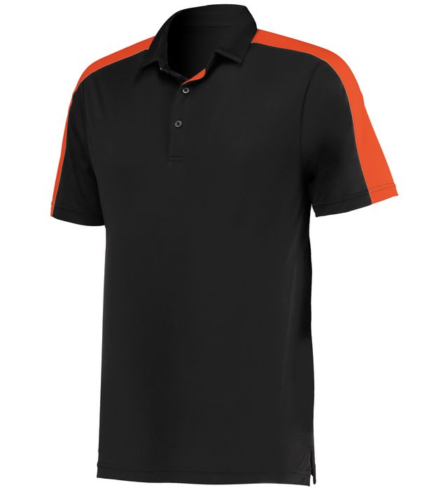 augusta-sportswear-bi-color-vital-polo-black-orange