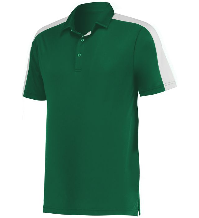 augusta-sportswear-bi-color-vital-polo-dark green-white