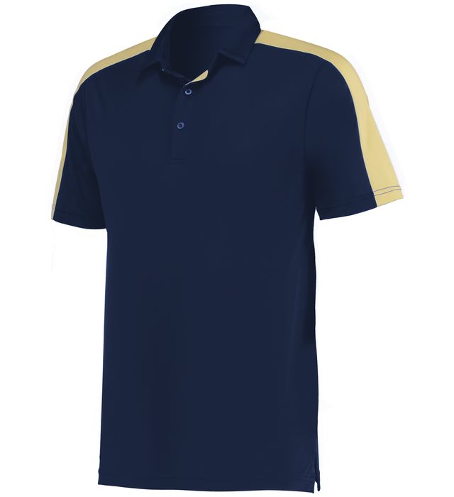 Augusta Sportswear Bi-Color Vital Polo Polyester 5028 Navy/Vegas Gold