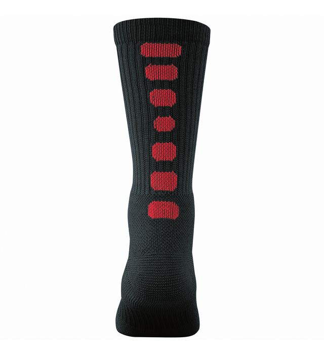 augusta-sportswear-calf-length-color-block-crew-socks-black-red
