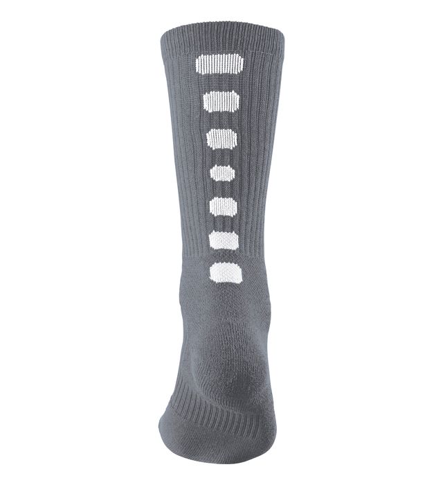 augusta-sportswear-calf-length-color-block-crew-socks-graphite-white