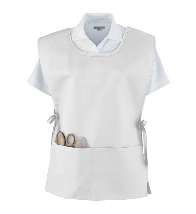Augusta Sportswear Center-Divided Pouch Pocket Apron Smock 2090 White
