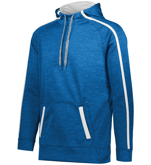 Augusta Sportswear Front Pouch Pocket Stoked Tonal Heather Hoodie Polyester 5554 Royal/White
