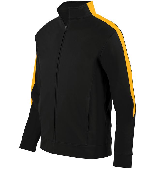 augusta-sportswear-front-zipper-medalist-jacket-2-0-black-gold