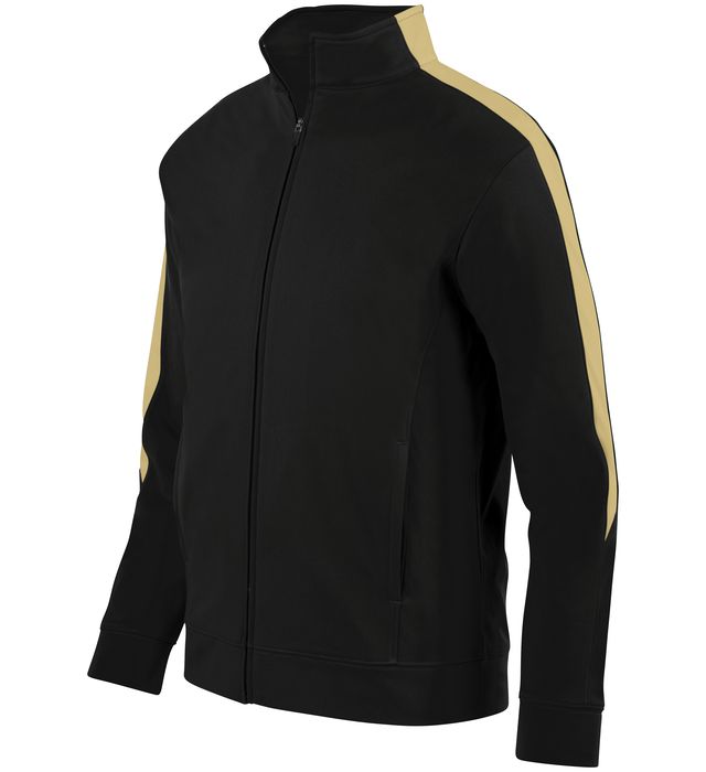augusta-sportswear-front-zipper-medalist-jacket-2-0-black-vegas gold